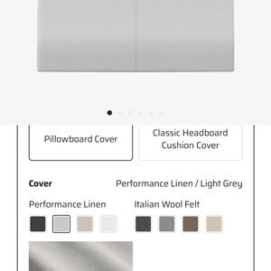 Thuma - Brand New, Queen Light Grey Performance Linen Pillowboard Cover